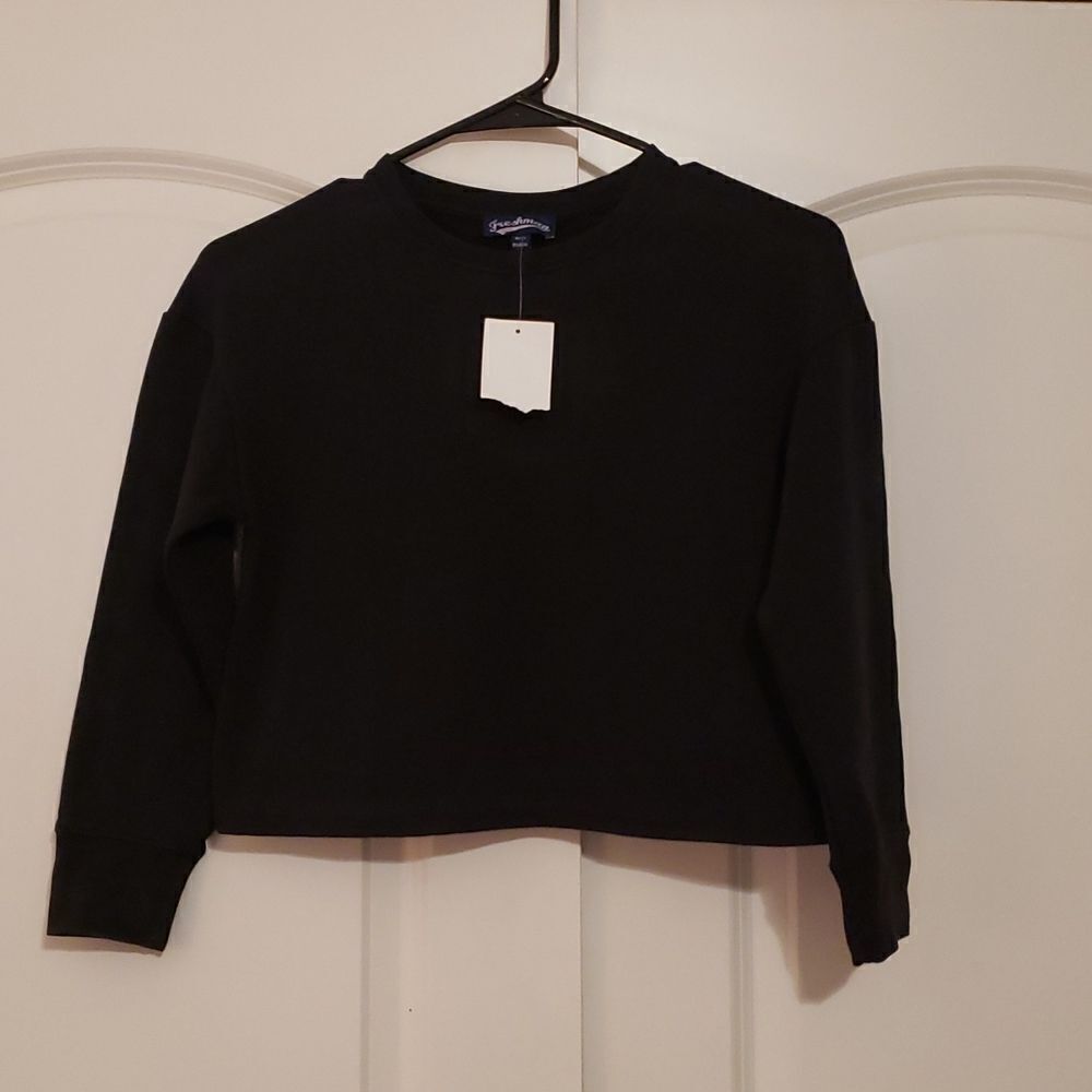 Freshman 1996 Juniors Black Pullover Top Size‎ Large NWT